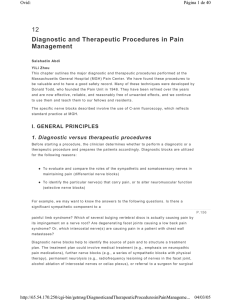 12 Diagnostic and Therapeutic Procedures in Pain Management
