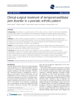 Clinical-surgical treatment of temporomandibular joint disorder in a