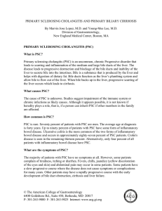 primary sclerosing cholangitis and primary biliary cirrhosis