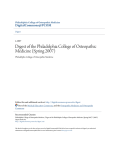 Digest of the Philadelphia College of Osteopathic Medicine (Spring