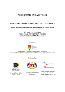 Programme Book 2016 - 6th International Public Health Conference