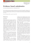 Evidence‐based endodontics
