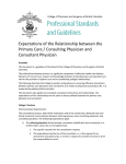 Expectations of the Relationship between the Primary Care