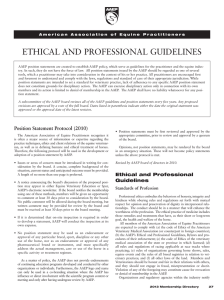 ethical and professional guidelines