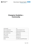 Clozapine Guideline – Community - Manchester Mental Health and
