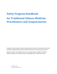 Safety Program Handbook - College of Traditional Chinese