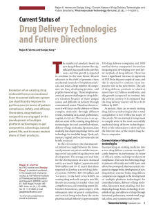 Current Status of Drug Delivery Technologies and Future Directions