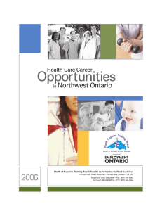 Health Care Career Opportunities In Northwestern Ontario