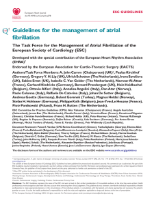 Guidelines for the management of atrial fibrillation