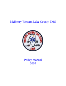 MCHENRY WESTERN LAKE COUNTY EMS SYSTEM
