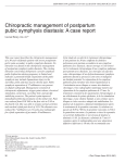 Chiropractic management of postpartum pubic symphysis diastasis