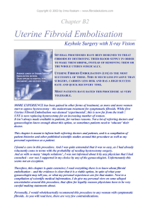 Uterine Fibroid Embolisation