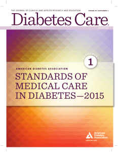 standards of medical care in diabetes—2015