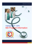 2014-2015 Catalogue Information MD Program 1.4M