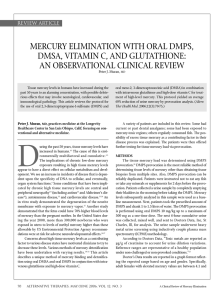 MERCURY ELIMINATION WITH ORAL DMPS, DMSA, VITAMIN C