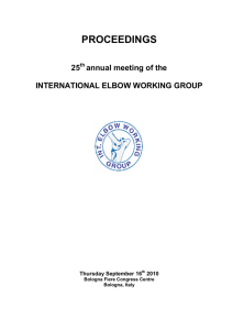 IEWG proceedings 2010 - International Elbow Working Group