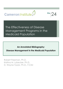 Disease Management Programs in the Medicaid Population
