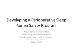 Developing a Perioperative Sleep Apnea Safety Program