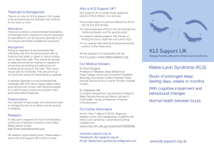 KLS Support UK - Kleine Levin Syndrome