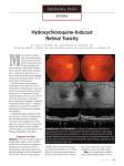 Hydroxychloroquine-Induced Retinal Toxicity