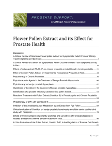 Flower Pollen Extract and its Effect for Prostate Health