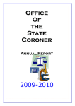 Office Of the State Coroner 2009-2010