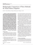 Radiographic Comparison of Three Methods for Nasal Saline Irrigation