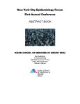 New York City Epidemiology Forum First Annual Conference