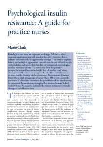 Psychological insulin resistance: A guide for practice nurses