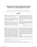 Characteristics of poisoning cases in adult intensive care unit in