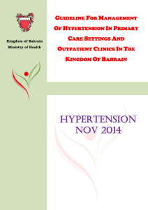 Guidline for managment of Hyperyension in Primary care