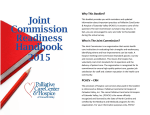 Why This Booklet? Who Is The Joint Commission? PCHCV – CRH