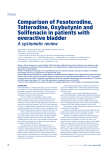 Comparison of Fesoterodine, Tolterodine, Oxybutynin