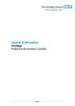 Optical Urethrotomy Urology Patient Information Leaflet