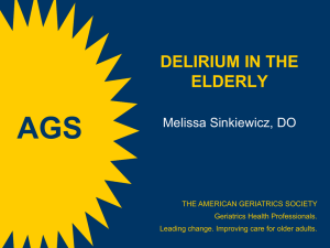 Delirium Module - American Geriatrics Society