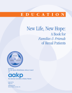A Booklet for Families and Friends of Renal Patients