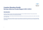 CM Health Serious Adverse Events Report 2013-2014