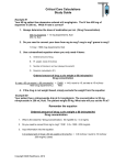 Critical Care Calculations Study Guide