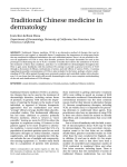 Traditional Chinese medicine in dermatology