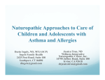 Naturopathic Approaches to Care of Children and Adolescents with