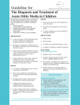 Guideline for The Diagnosis and Treatment of Acute Otitis Media in