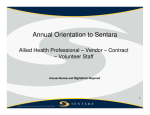 Annual Orientation to Sentara