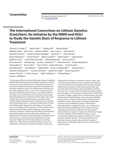 The International Consortium on Lithium Genetics (ConLiGen): An