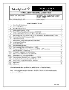 Stimulation Therapy and Devices