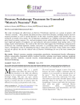 Dextrose Prolotherapy Treatment for Unresolved “Morton`s Neuroma