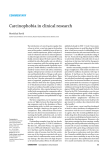 Carcinophobia in clinical research