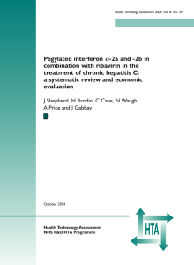 Pegylated interferon α-2a and -2b with ribavirin in treatment of