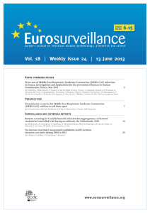 Vol. 18 | Weekly issue 24 | 13 June 2013