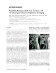 Anesthetic Management of clival chordoma