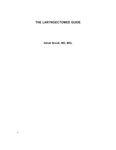 Itzhak Brook, MD, MSc - the National Association of Laryngectomee